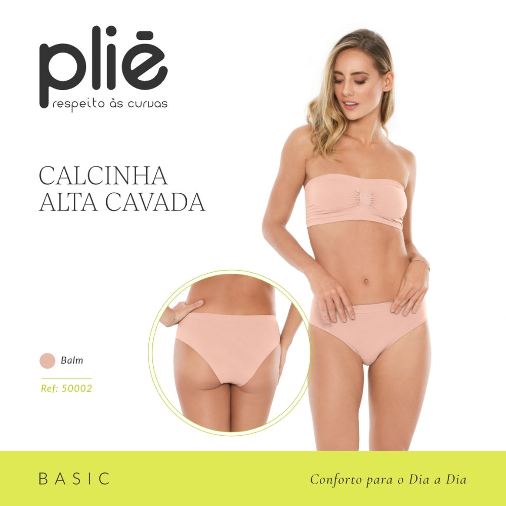 Calcinha Alta Cavada Conforto Ideal para o Dia a Dia com Tratamento Hidrófilo