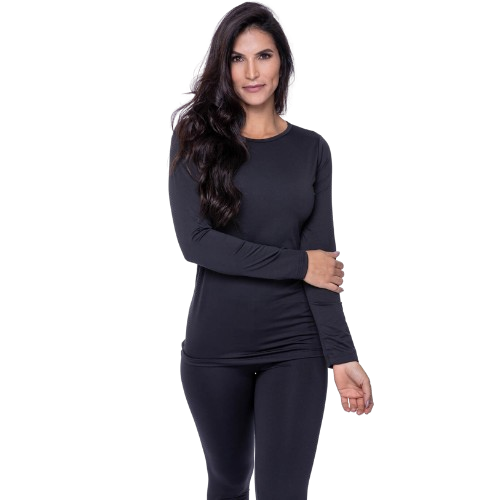 Básica Térmica Feminina Gola Alta Fio Inteligente e Proteção UV