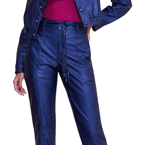 Calça Feminina Dourada Metalizada