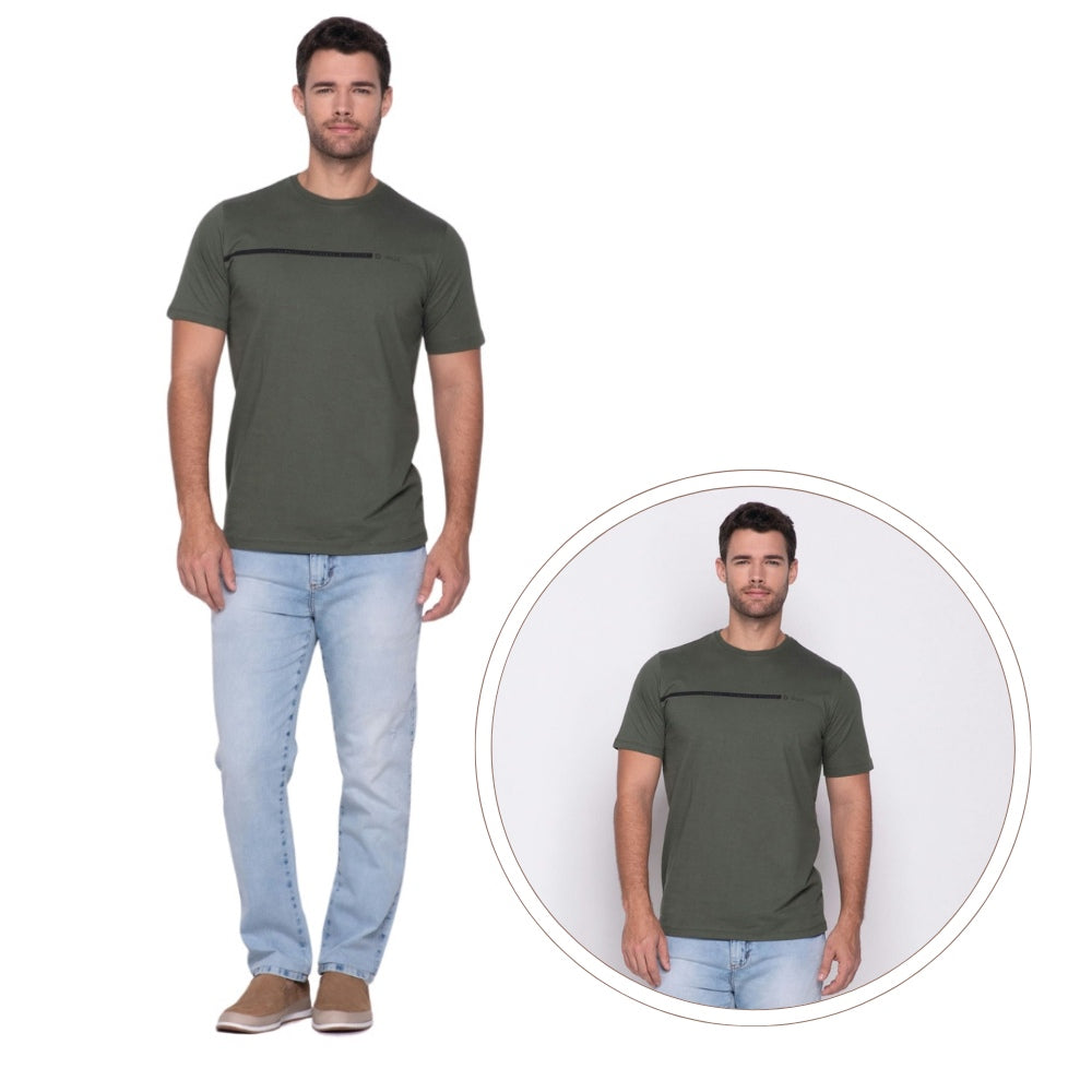 Camiseta Masculina Básica Algodão