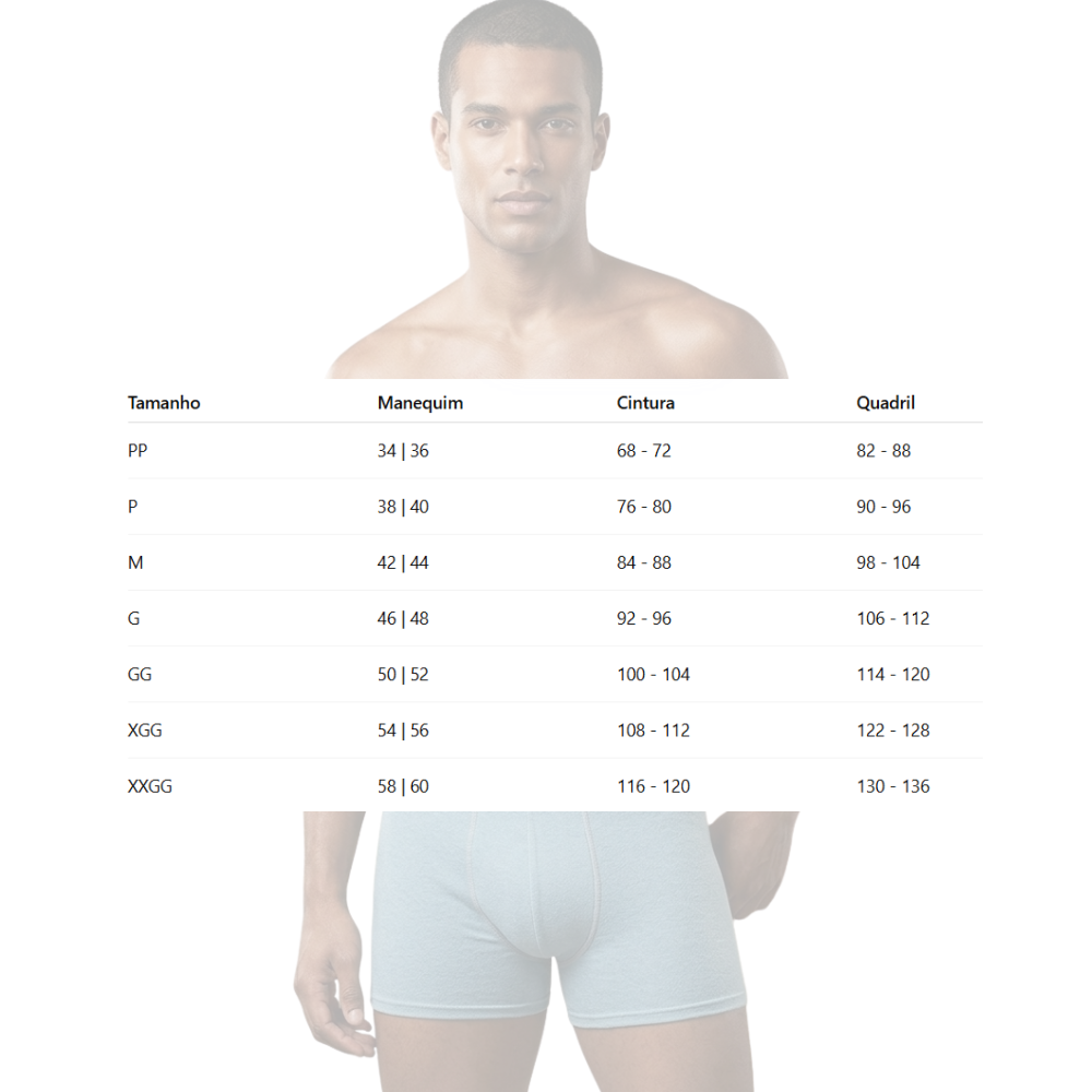 Cueca Boxer Cotton em Algodão Mash