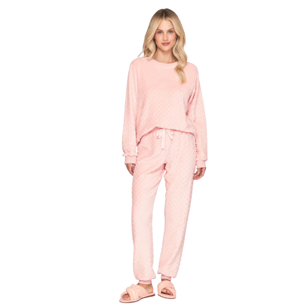 Pijama Feminino em Fleece Embossed Get Warm