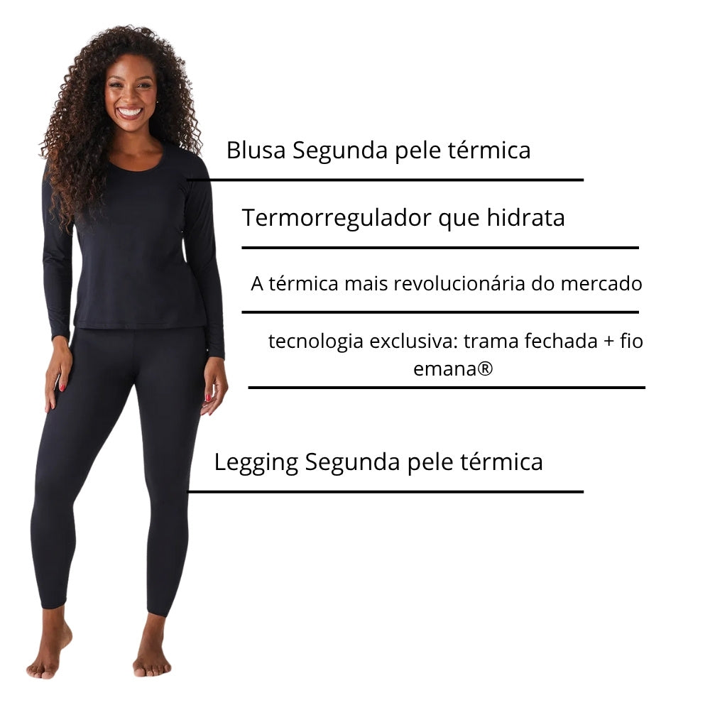 Básica Feminina Térmica com Emana da Liz  Aquece e Hidrata