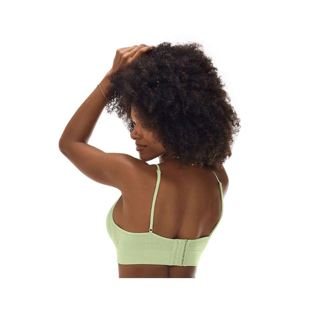 Sutiã com Bojo Removível sem Costura Jacquard Quadriculado Conforto e Detalhe Anatômico