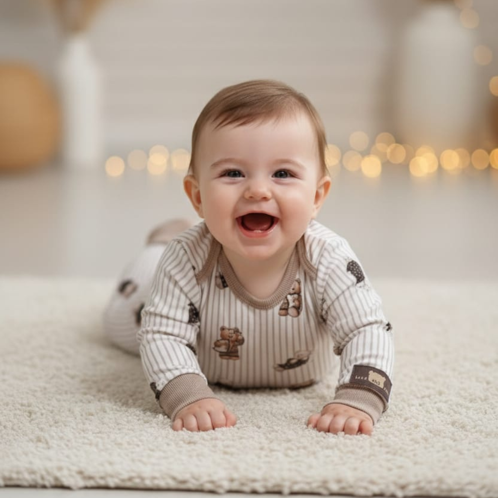 Pijama Baby Born Lua Luá Unissex Conjunto Body e Calça Ursinhos Tamanho G - Lua Luá