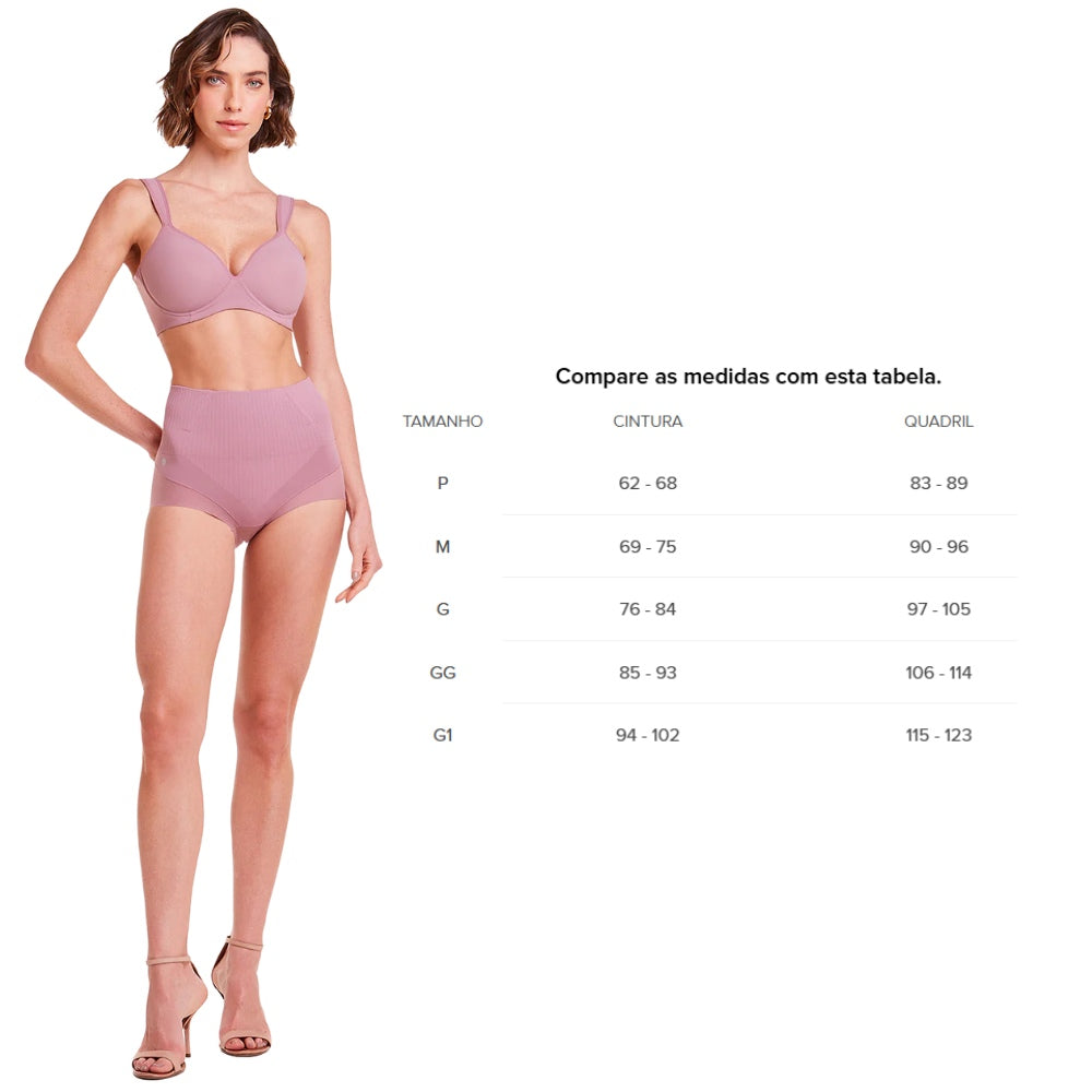 Calcinha Modeladora Reduz as Medidas da Barriguinha e Envolve todo o Quadril