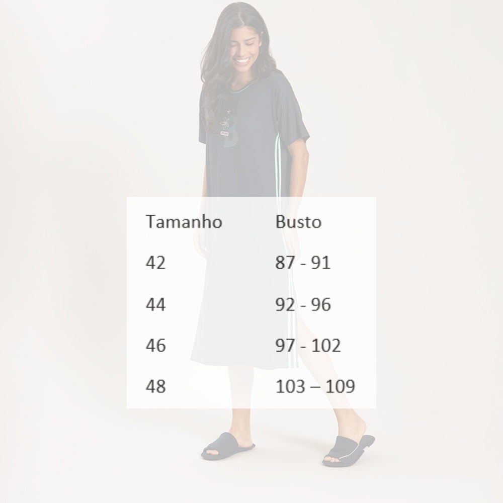 Camisola Midi Feminina em Viscose Stretch Conforto e Elegância