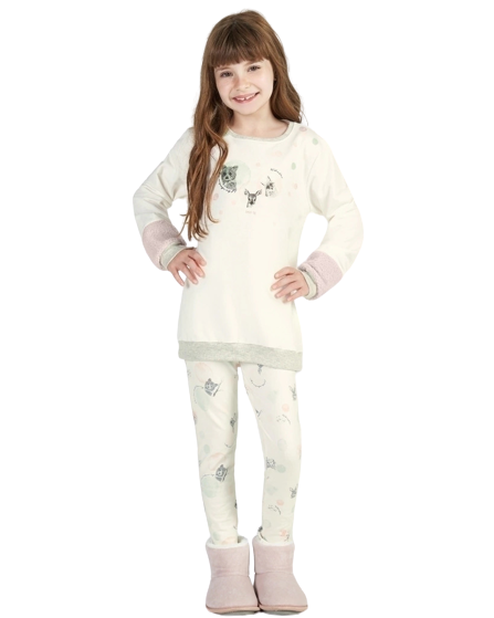 Pijama Manga Longa Bichinhos Fofinhos Cor Com Amor