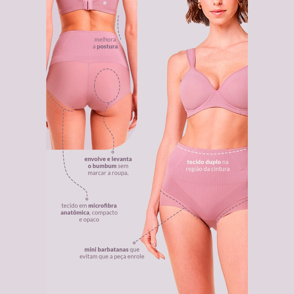 Calcinha Modeladora Reduz as Medidas da Barriguinha e Envolve todo o Quadril