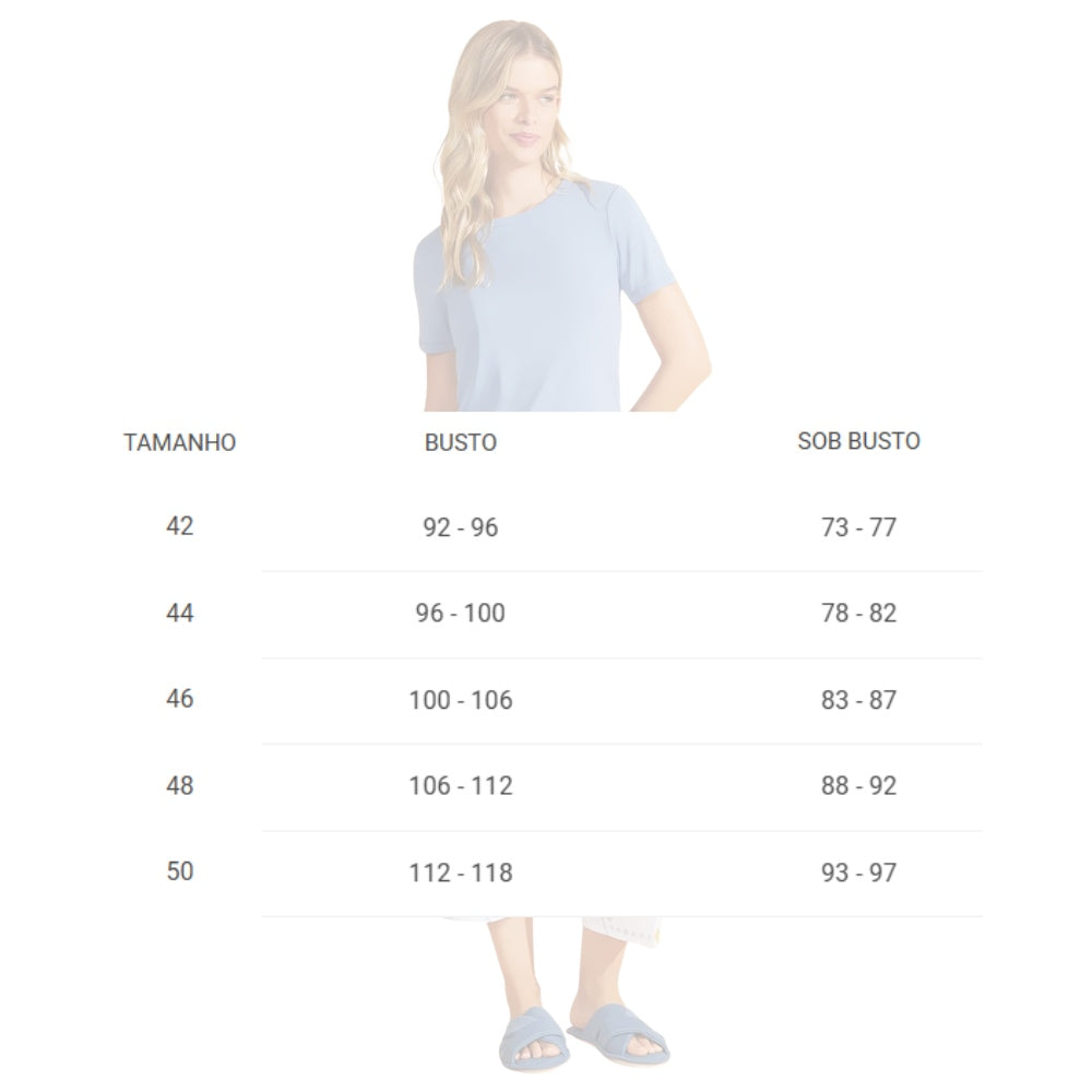 Pijama Com Calça Capri de Microfibra e Supermicro
