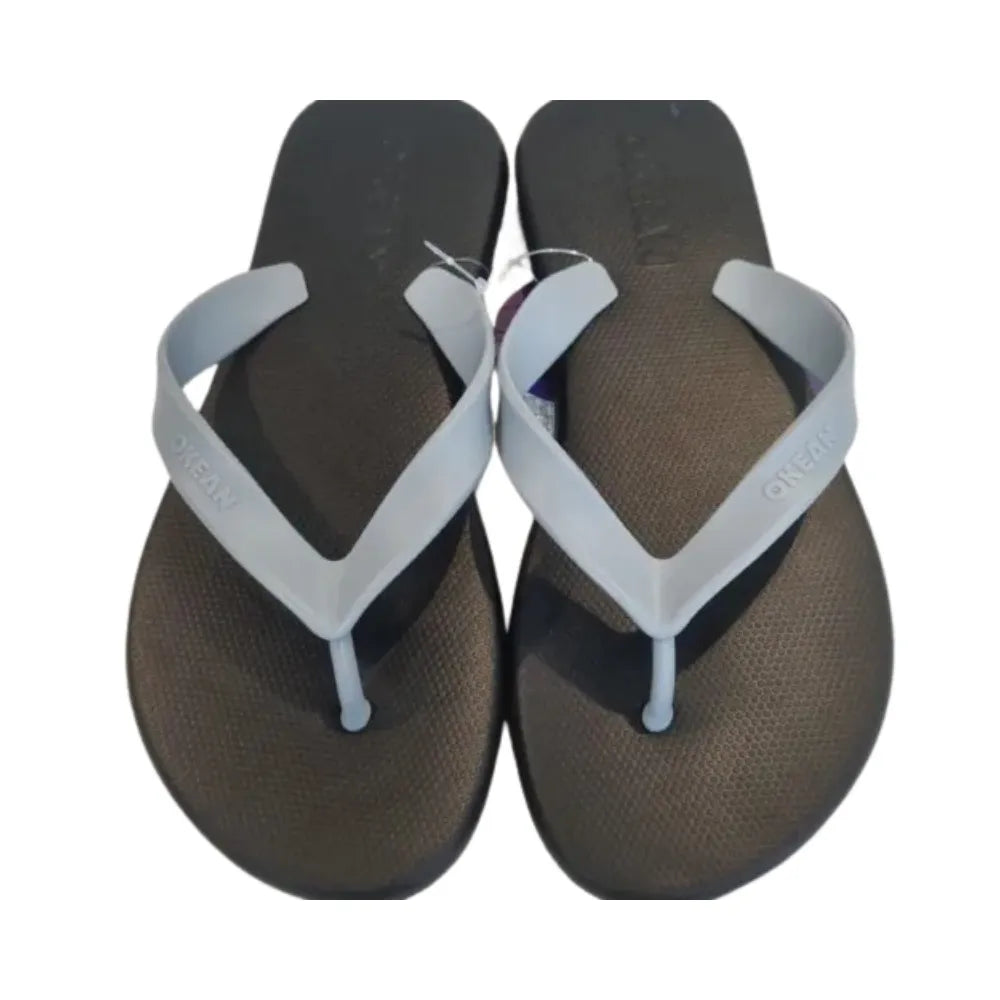 Chinelo Masculino Solado Preto com Tira Cinza Okean