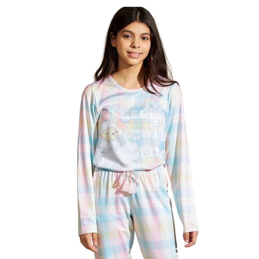 Pijama Feminino de Comfort Flanelado