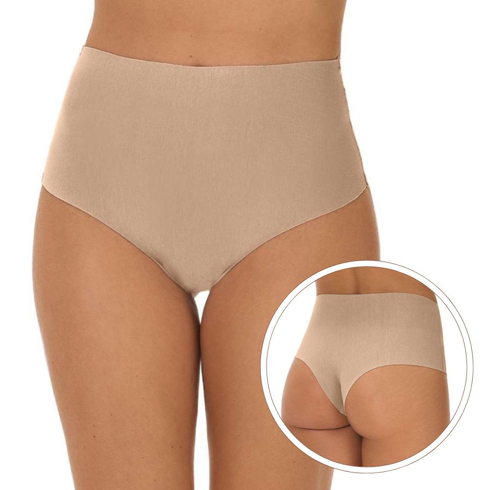 Calcinha Tanga Cós Alto em Algodão e Corte a Laser Qualidade e Ajuste Perfeito para o Seu Corpo Não Enrola