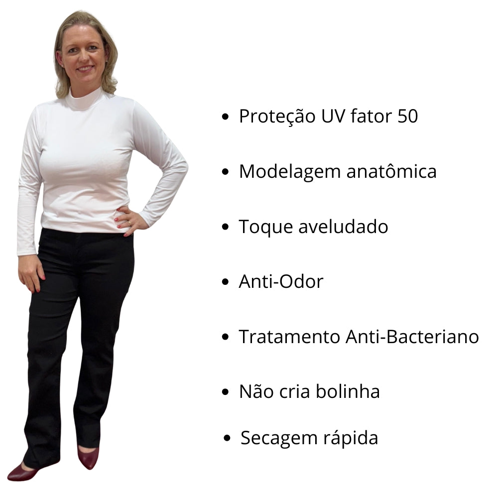 Básica Gola Alta Térmica Feminina Segunda Pele Policorp