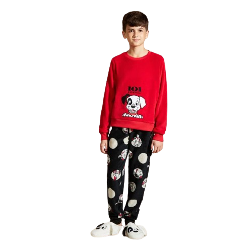 Pijama Infantil de Fleece 101 Dalmatás Recco