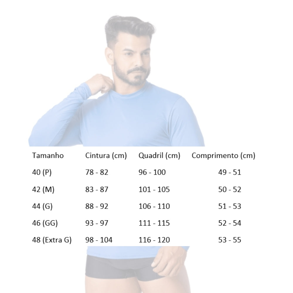 Blusa de Proteção UV50+ Masculina Manga Longa