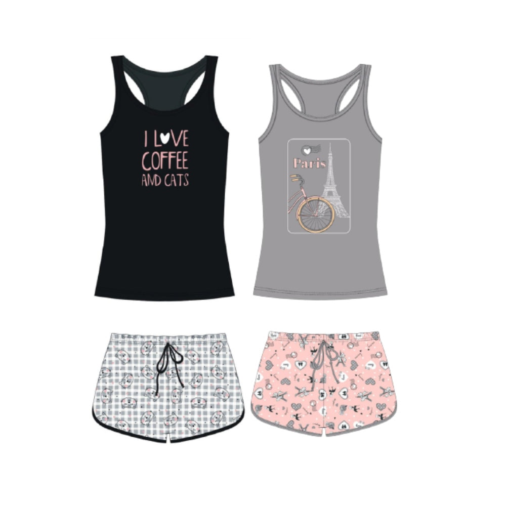 Pijama Feminino Regata em Viscose Conforto