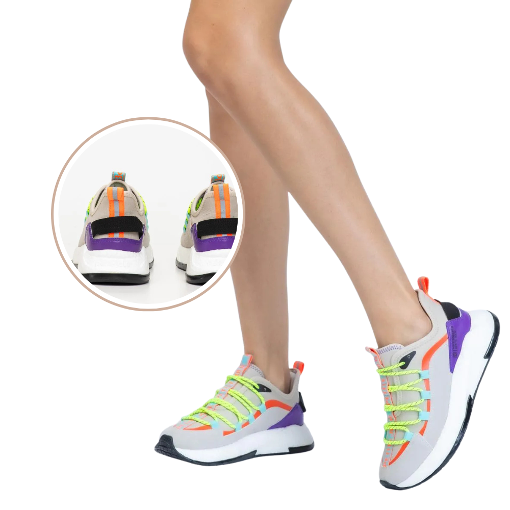 Tênis Feminino Petite Jolie Puff Sneaker Multi Colorido