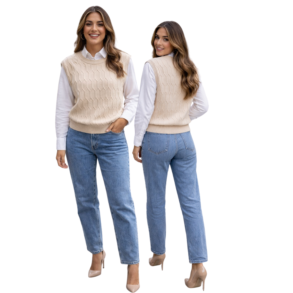 Colete Feminino em Tricot Cropped
