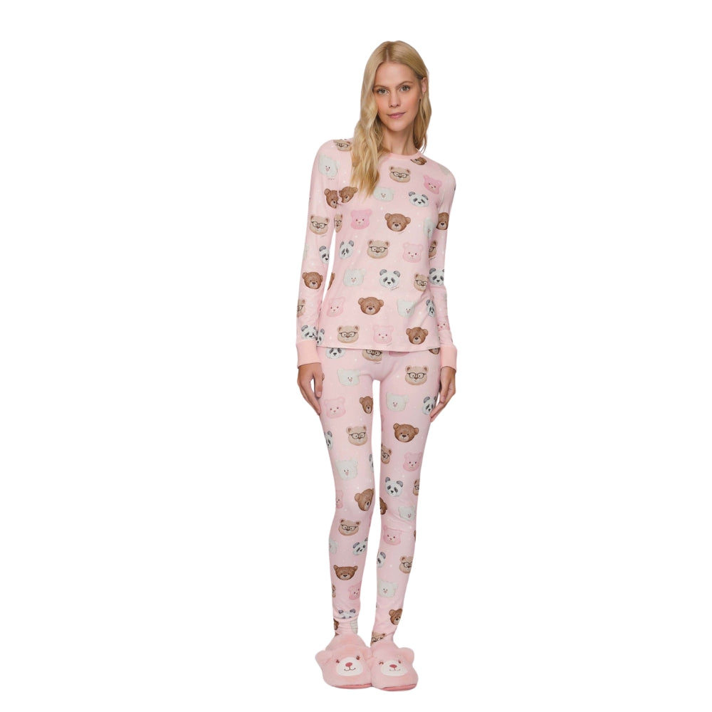 Pijama Slim Feminino Bearmily Love em Sublime Touch