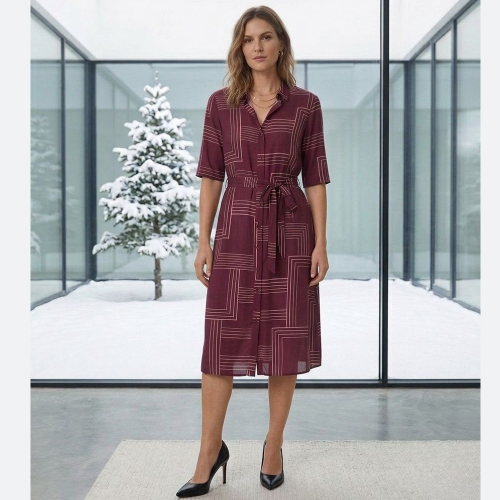 Vestido Chamise de Viscose Leve e Solto com Amarração Verão