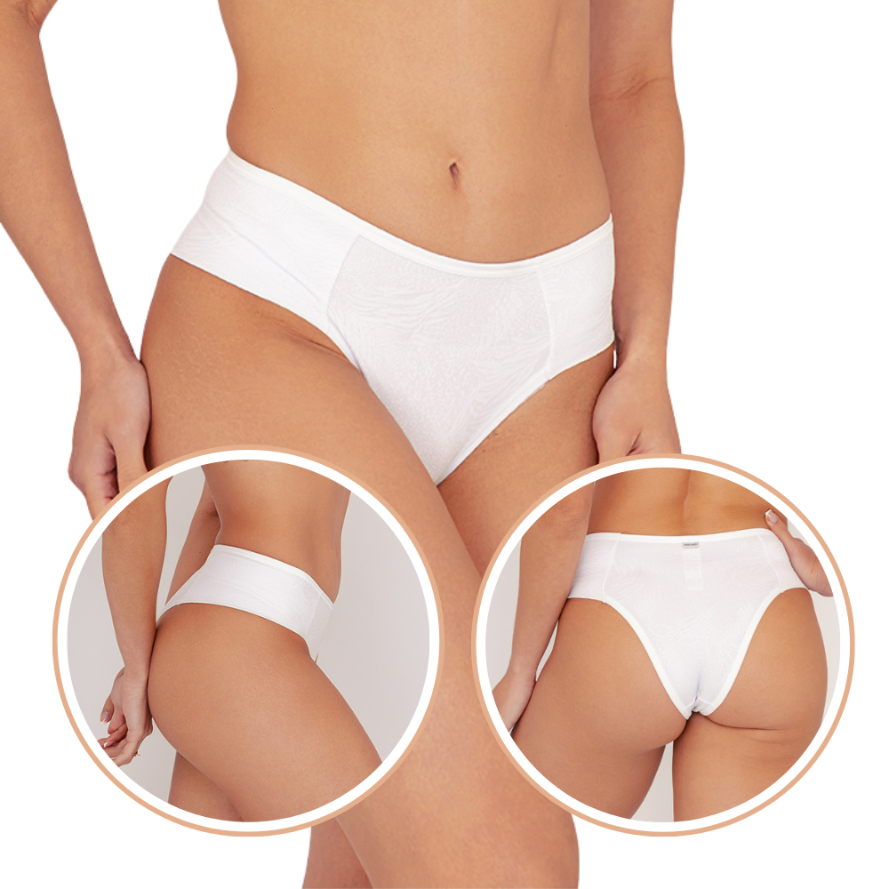 Calcinha Tanga Feminina Laterais Duplas com Textura e Forro 100% Algodão