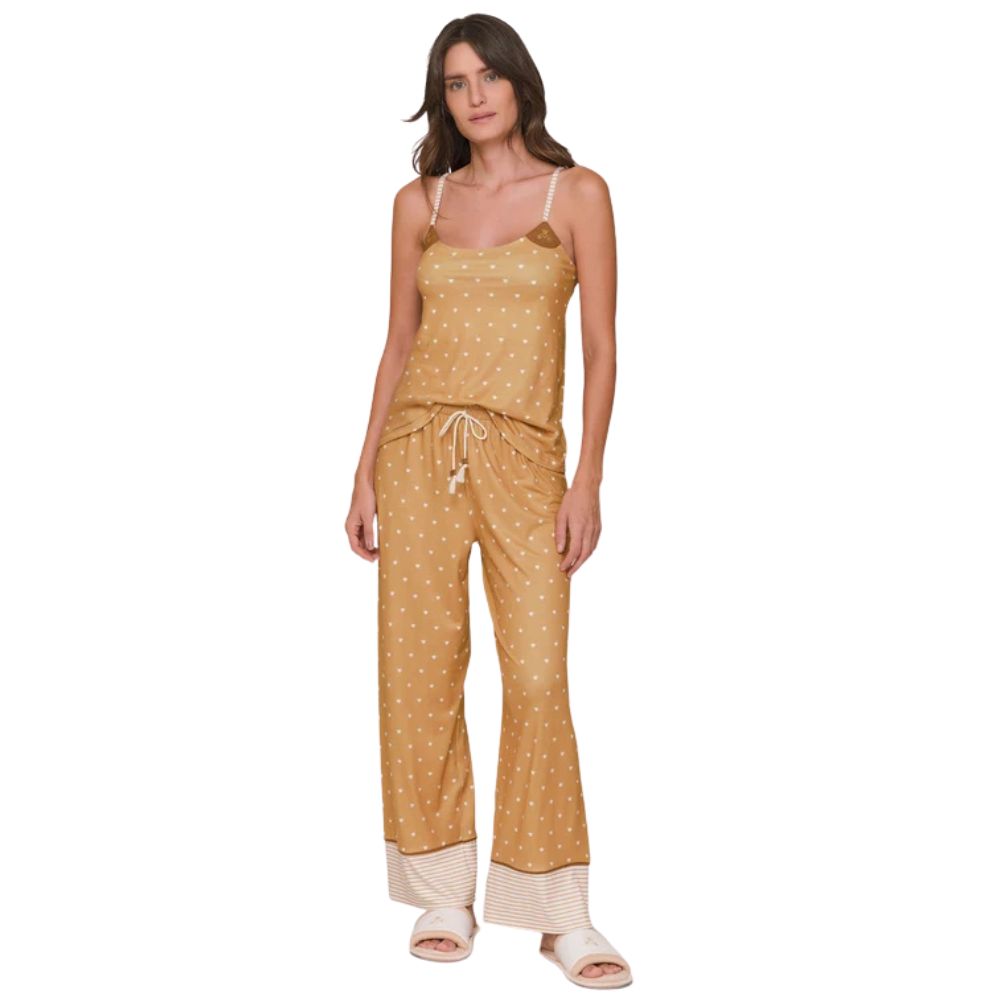 Pijama Feminino All Print Regata com Alça Regulável e Calça Reta Shali em Sublime Touch