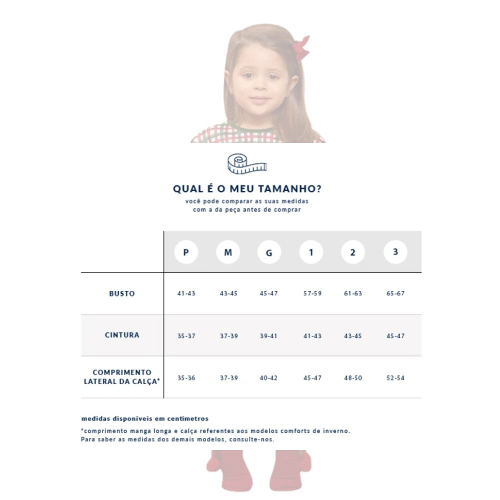 Pijama Baby Girl Especial Natal Christmas Night em Malha Soft Touch