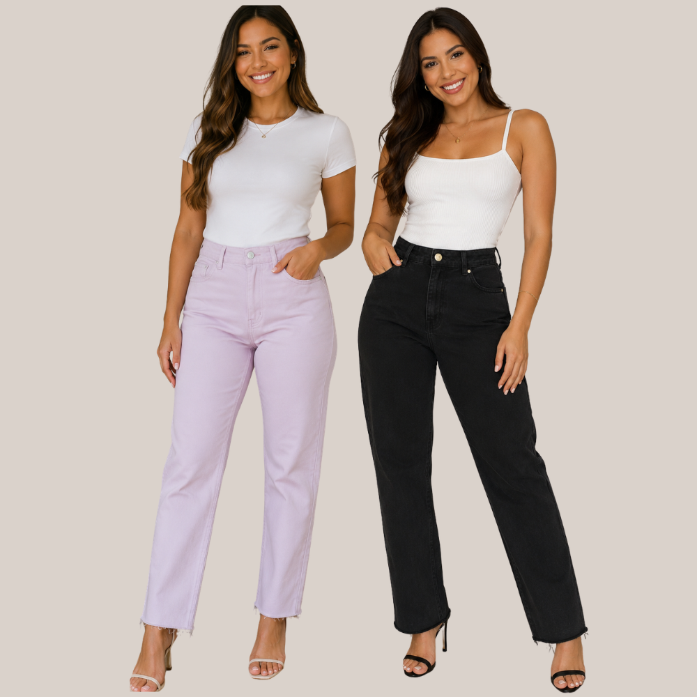 Calça Feminina Wide Leg Colorida Cintura Alta, Conforto e Estilo