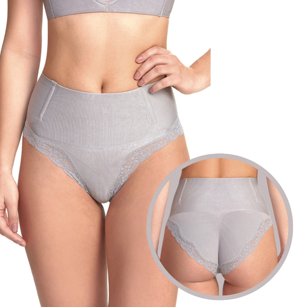 Calcinha Shades Cintura Média Tecido Duplo na Região da Barriguinha com Efeito Modelador Imediato