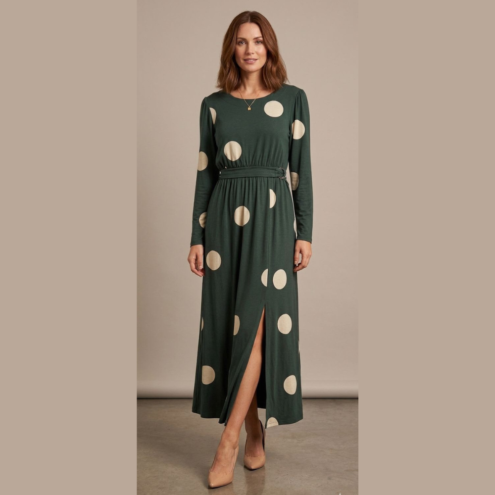 Vestido Longo Manga Longa em Viscose: Caimento e Conforto Tamanho M