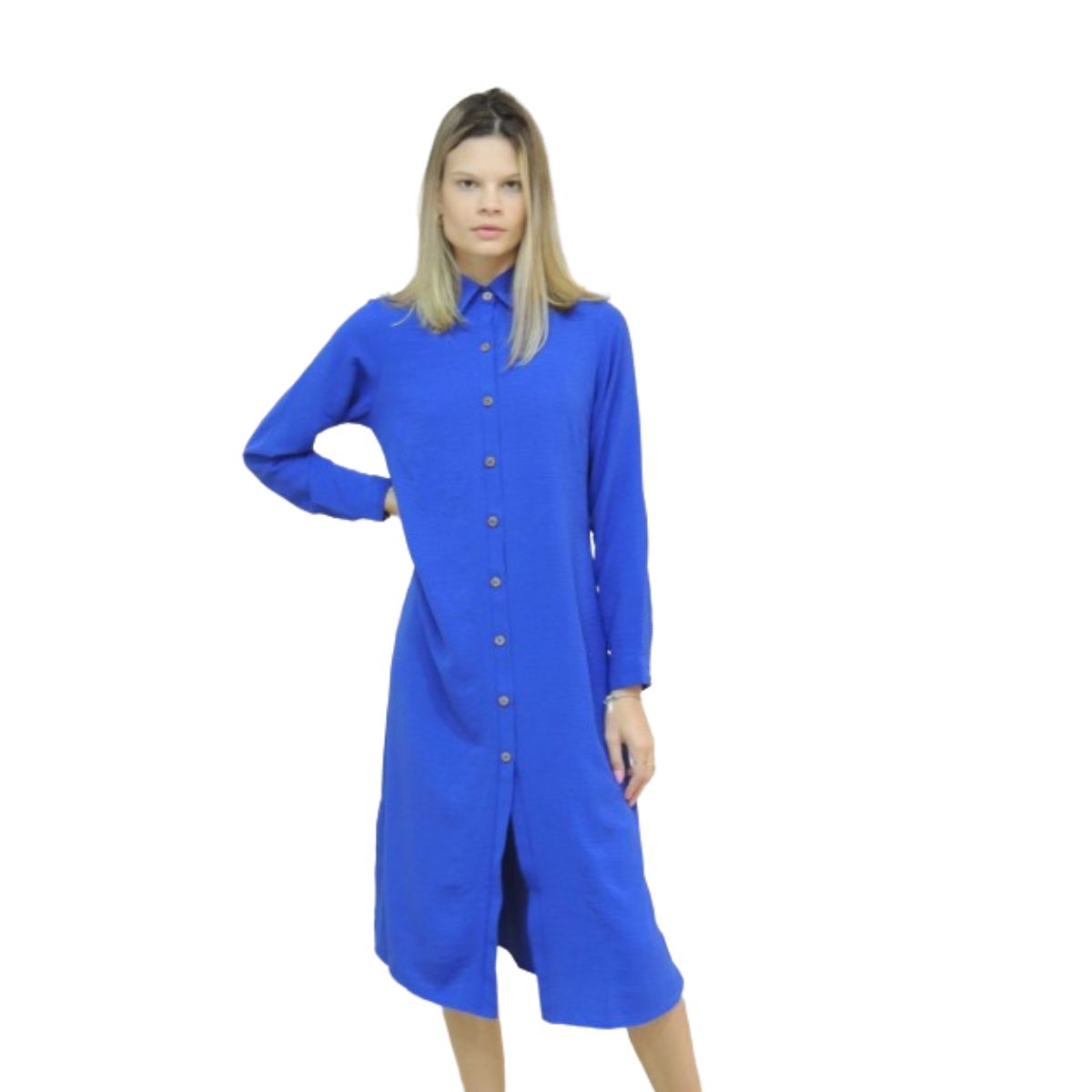 Vestido Chemise Azul Royal Peregrino 