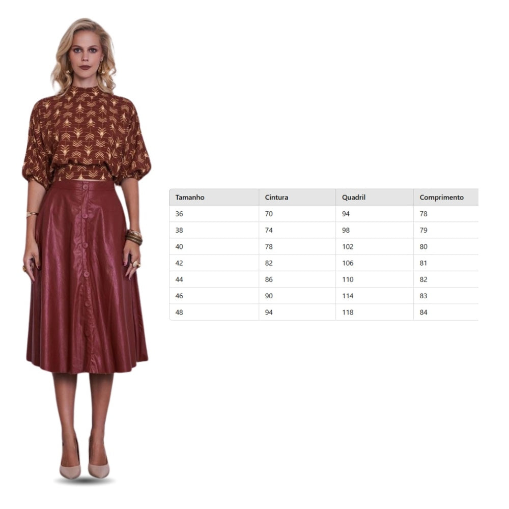 Saia Midi  - Estilo e Liberdade em Cada Passo