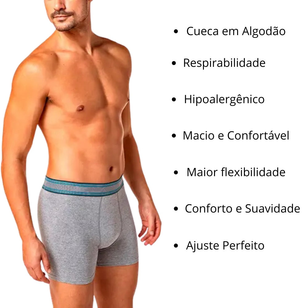 Cueca Boxer Algodão Conforto e Liberdade de Movimento