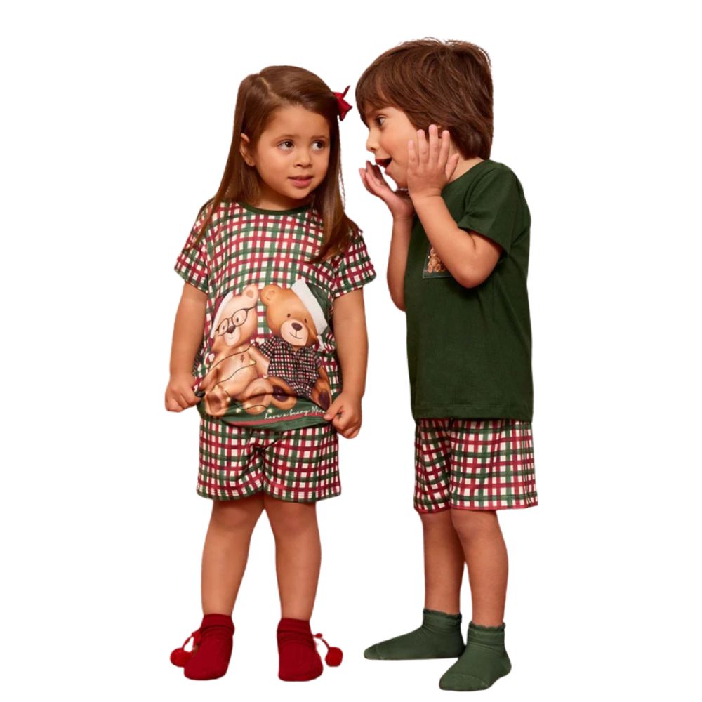 Pijama Baby Girl Especial Natal Christmas Night em Malha Soft Touch