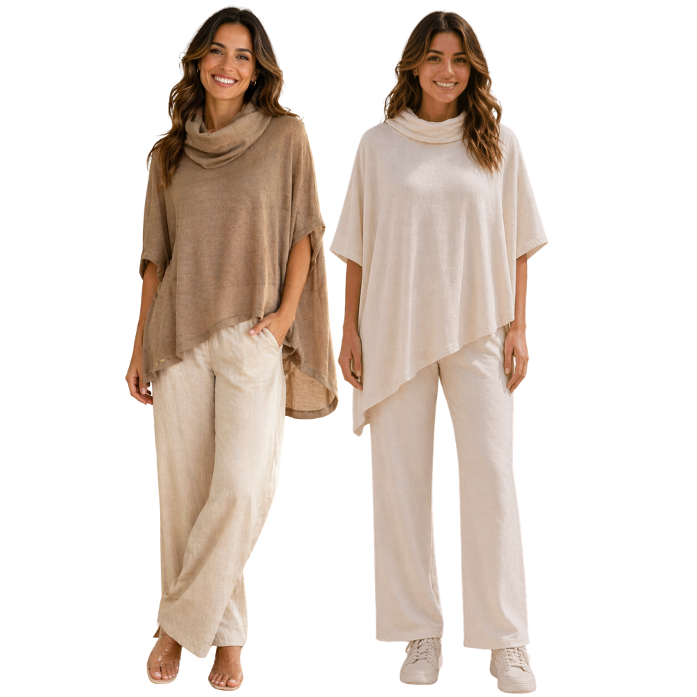 Blusa Feminina Estilo Poncho Leve e Elegante