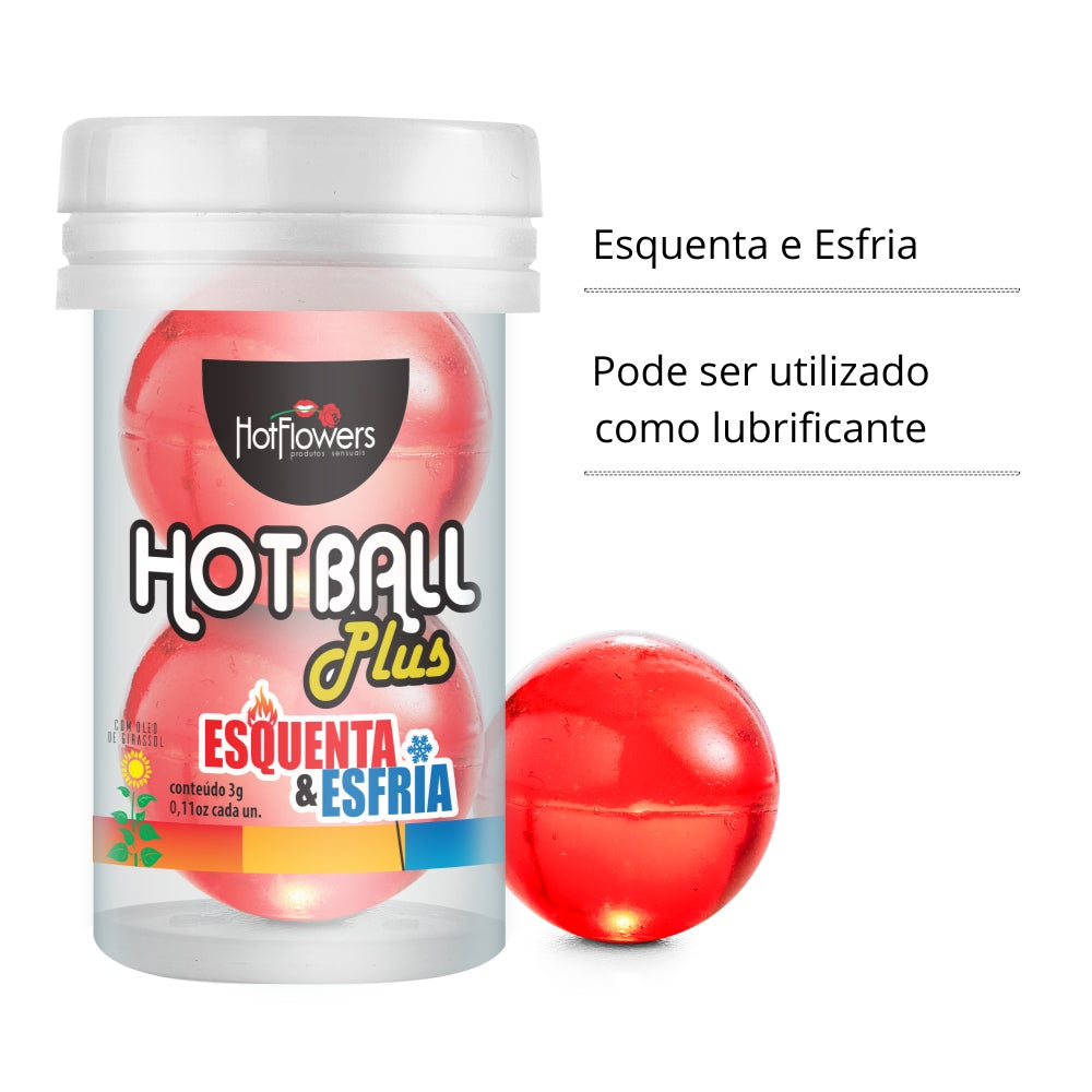HOT BALL PLUS ESQUENTA ESFRIA- Provoca uma sensação estimulante e alternada de calor e refrescância