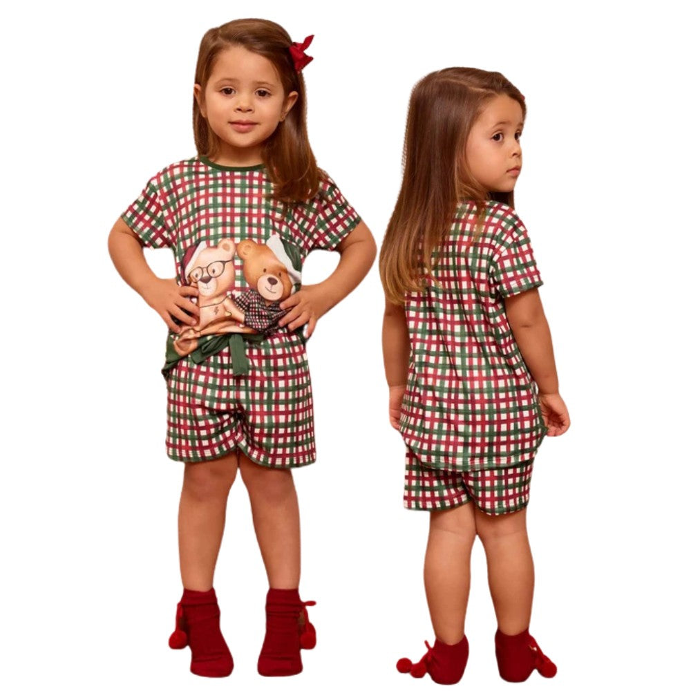 Pijama Baby Girl Especial Natal Christmas Night em Malha Soft Touch