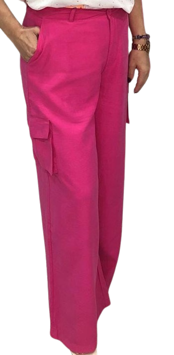 Calça Feminina Cargo Visco Tencel Paletizado