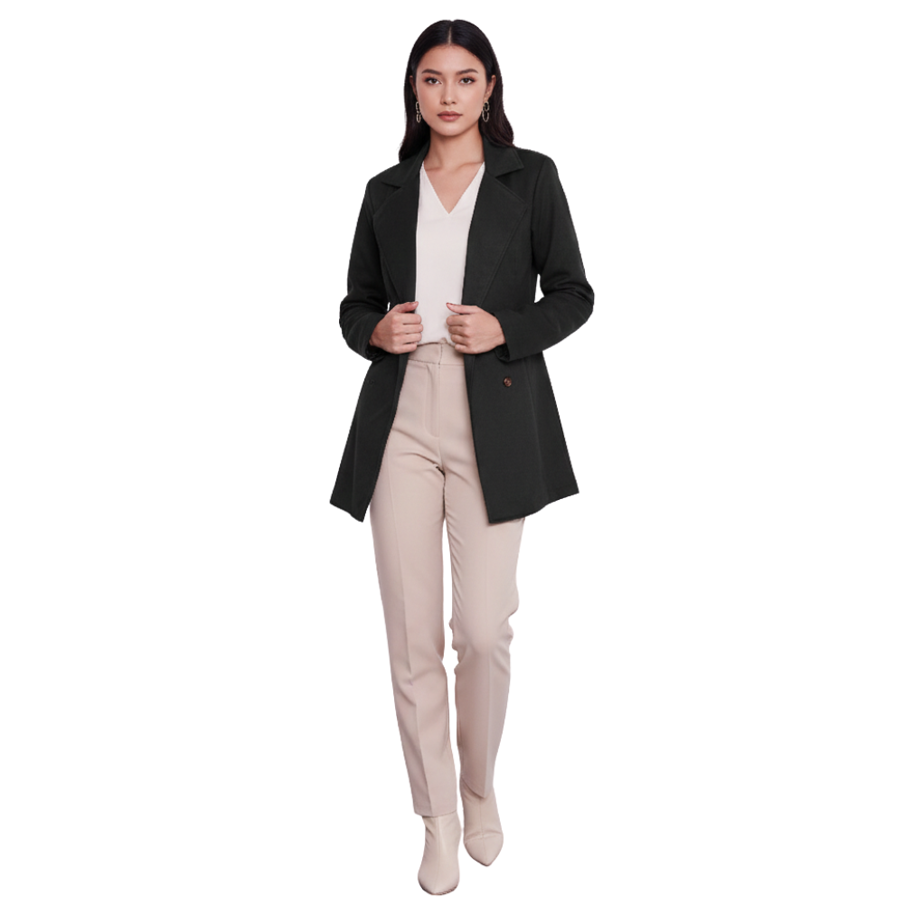 Blazer Coat Suede Feminino Alongado com Amarração Toque Aveludado -  Ilícito