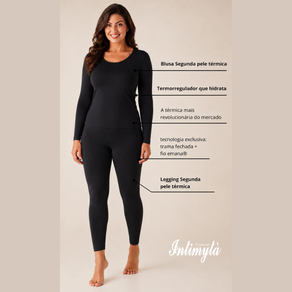 Legging  Segunda Pele Térmica Emana com Modelagem Justa