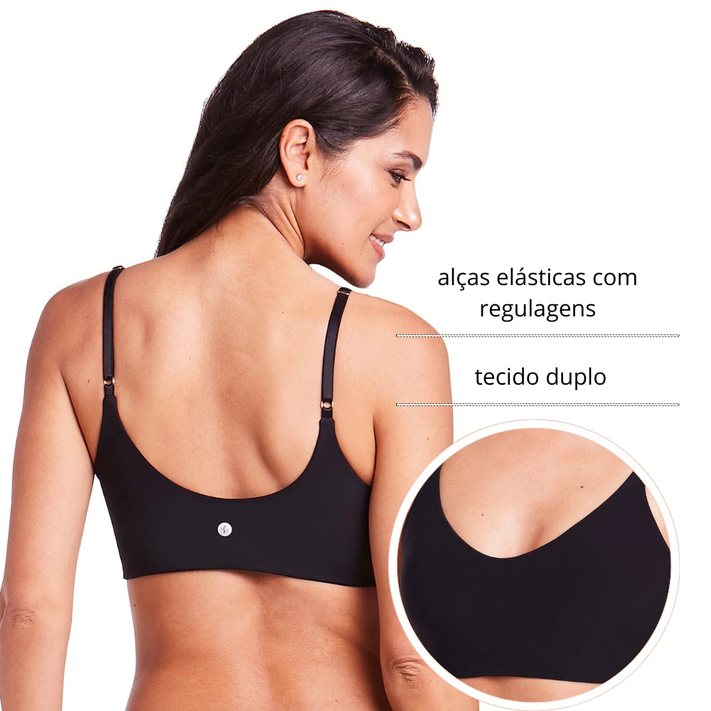 Top Com Bojo Removível Tecido Duplo