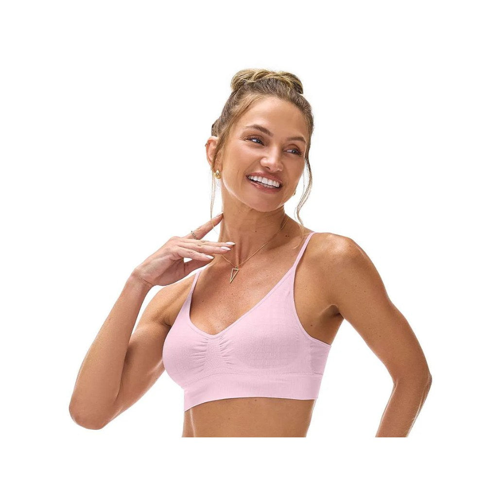 Sutiã com Bojo Removível sem Costura Jacquard Quadriculado Conforto e Detalhe Anatômico