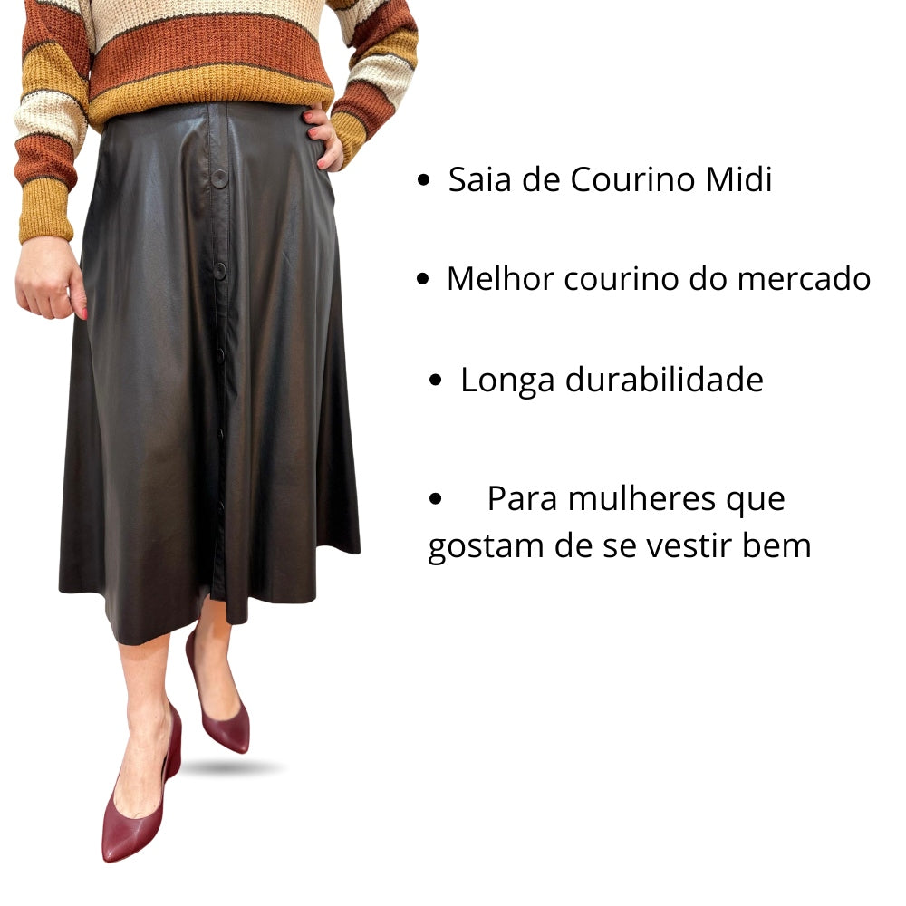 Saia Midi  - Estilo e Liberdade em Cada Passo