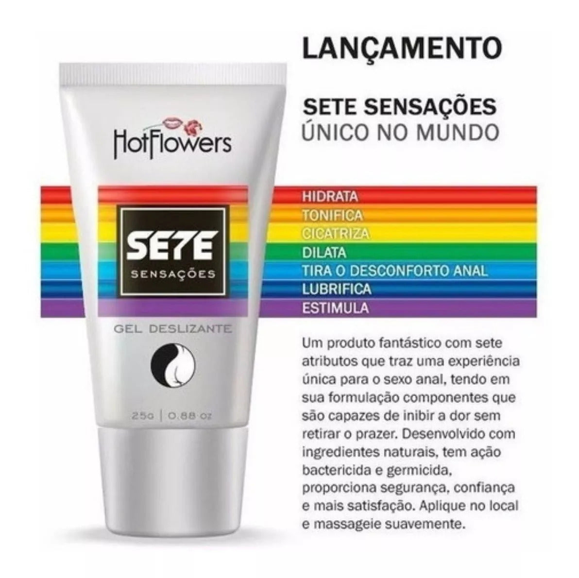 Gel Lubrificante Íntimo Se7e Sensações HotFlowers