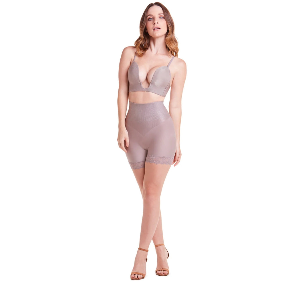 Bermuda Modeladora Abdominal Com Renda Levanta Bumbum
