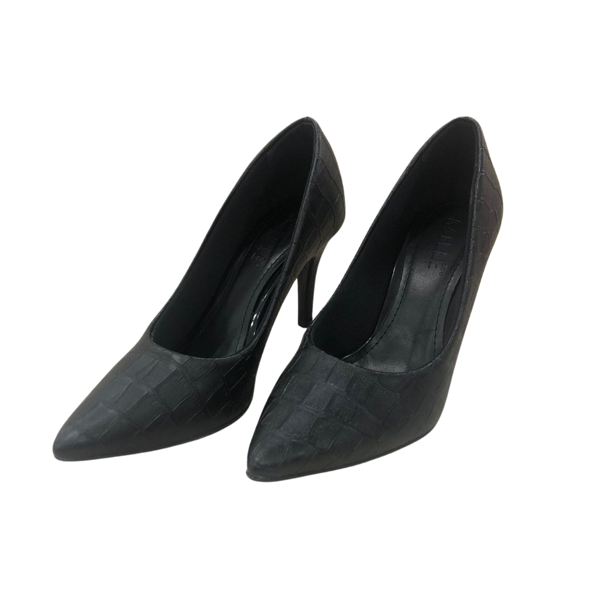 Salto Alto Scarpin Croco Gavial Vermelho