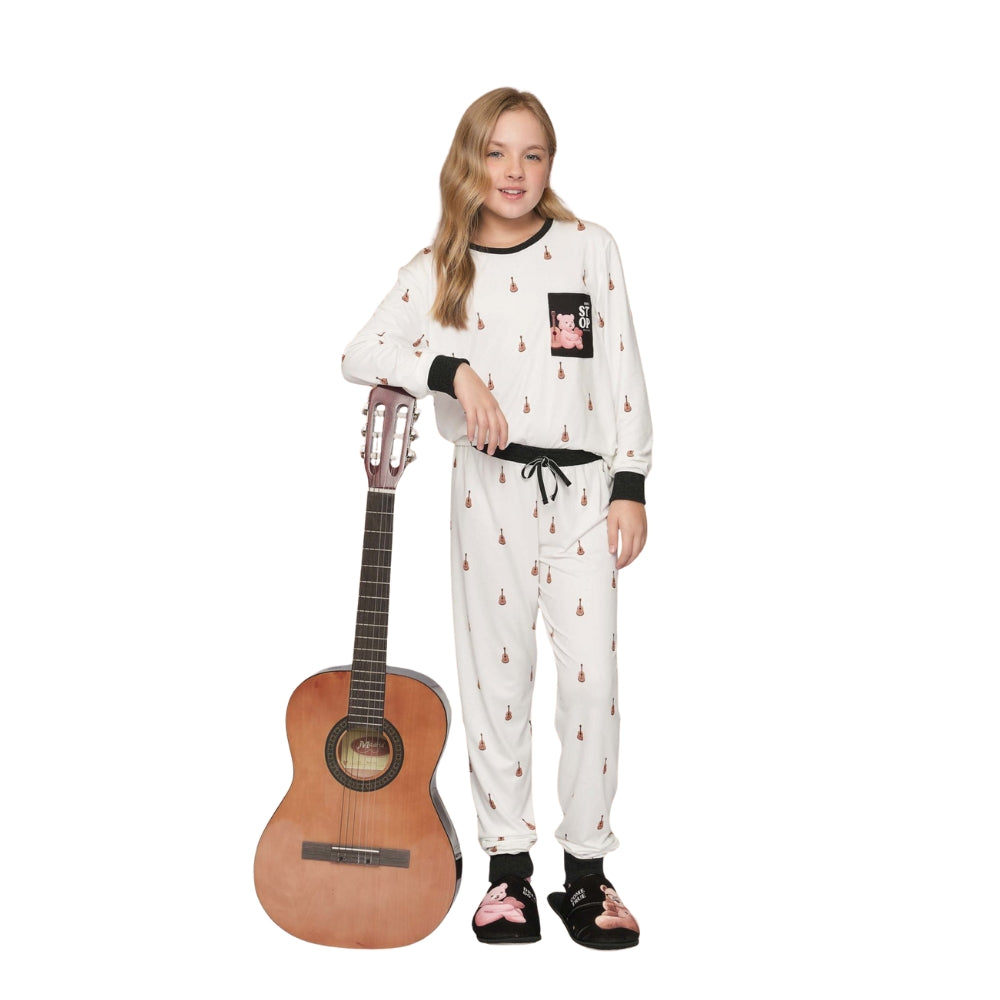 Pijama Jogger All Print Infantil Feminino em Sublime Touch