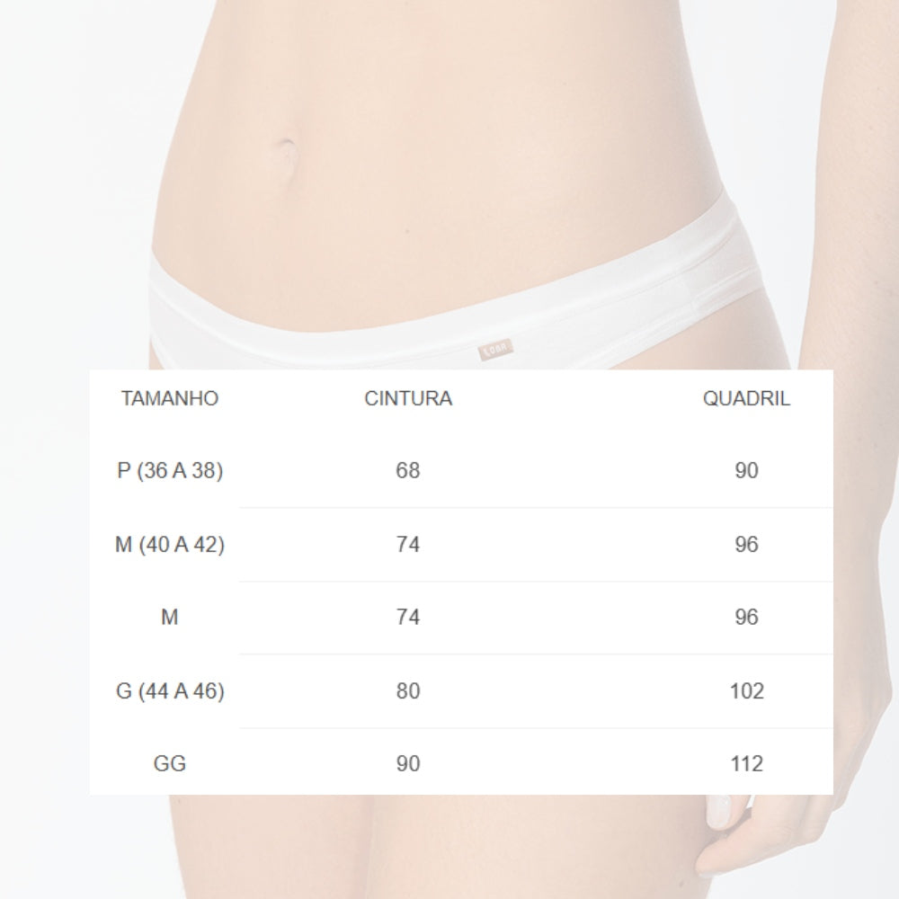 Calcinha Adulto Algodão Tanga Tecido Suave e Confortável