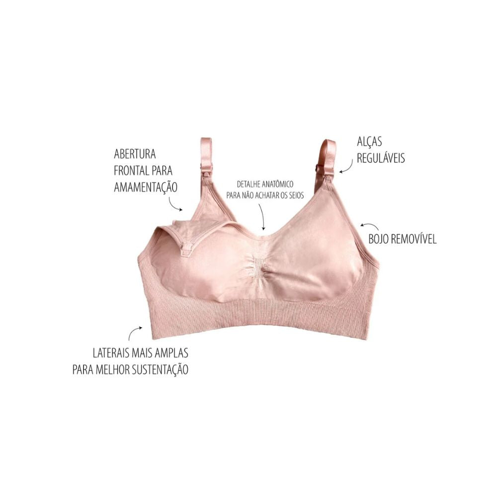 Sutiã Amamentação Sem Costura  Conforto e Praticidade para Mamães
